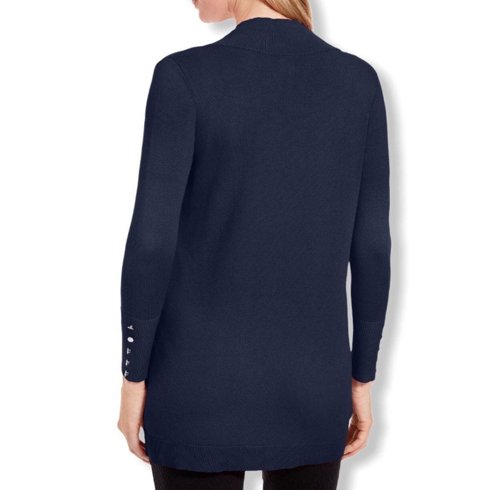Jm Collection Lace-up-Sleeve Cardigan - Picture 3 of 6
